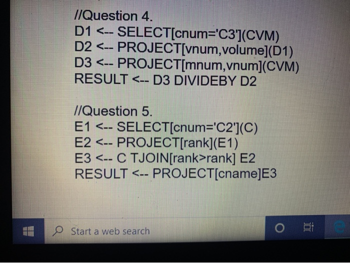 find the errors and correct them //Question 4. D1 rank] E2 RESULT