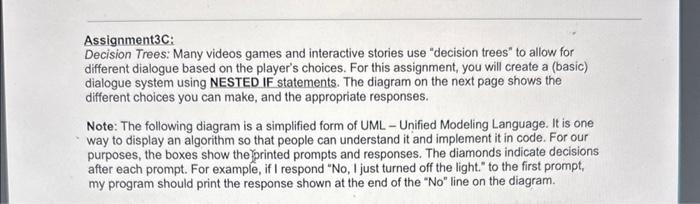  use a nested if statement and solve in c# Assignment3C: Decision