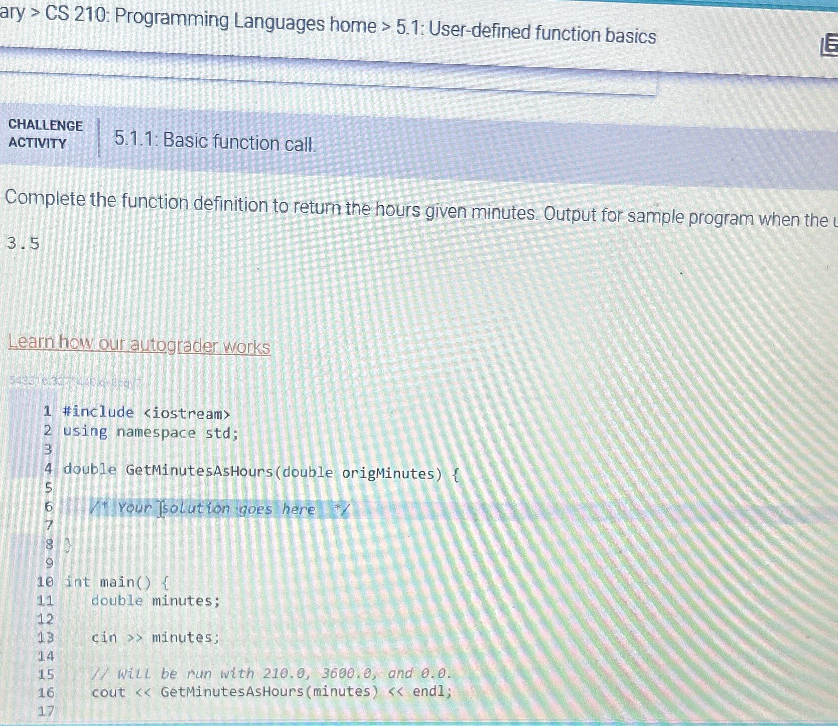  ary > CS 210: Programming Languages home >5.1 : User-defined function