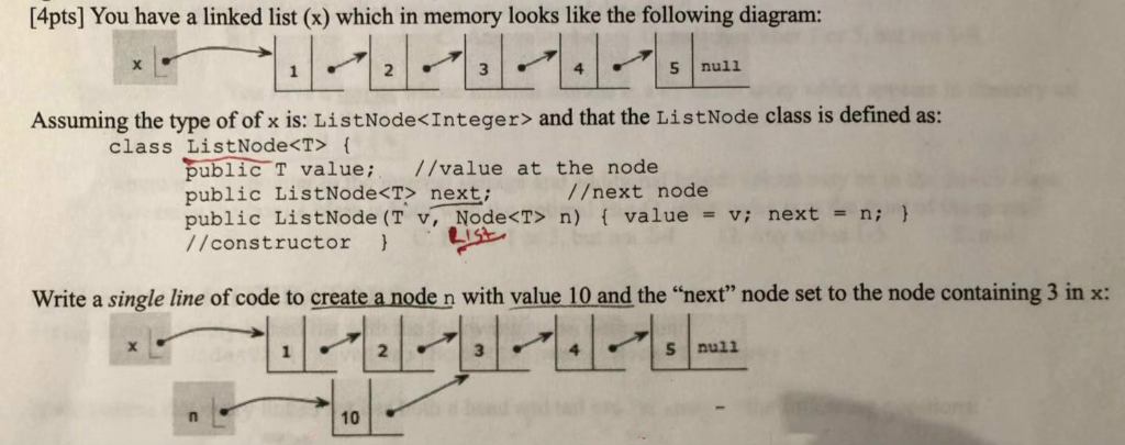 2. Write the next single line of code which will finish inserting