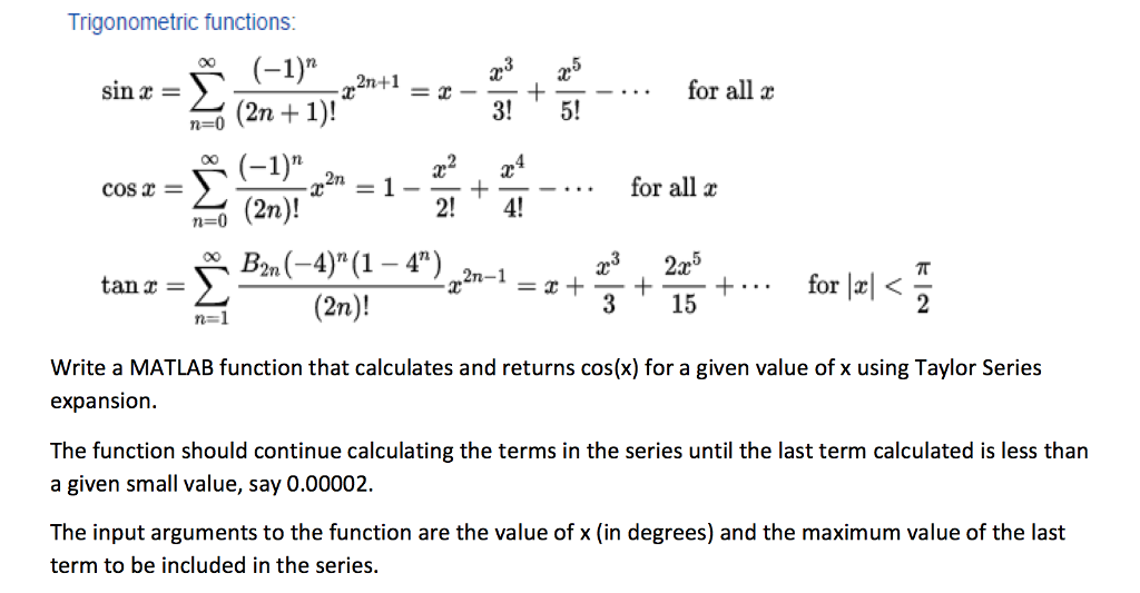 How would I have to write this code into MATlab? Trigonometric functions: