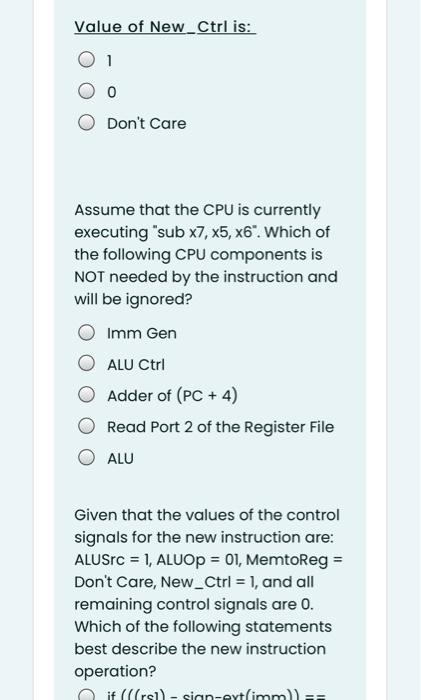 that the CPU is currently executing "ld x5, 24(xo)". Accordingly determine the