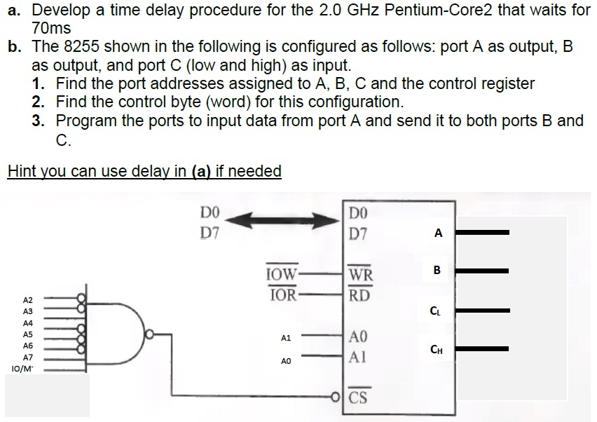  a. Develop a time delay procedure for the 2.0GHz Pentium-Core 2