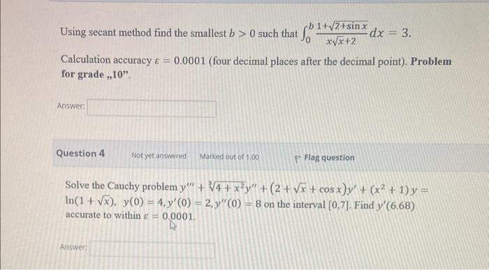 you have to do in matlab ! Using secant method find the