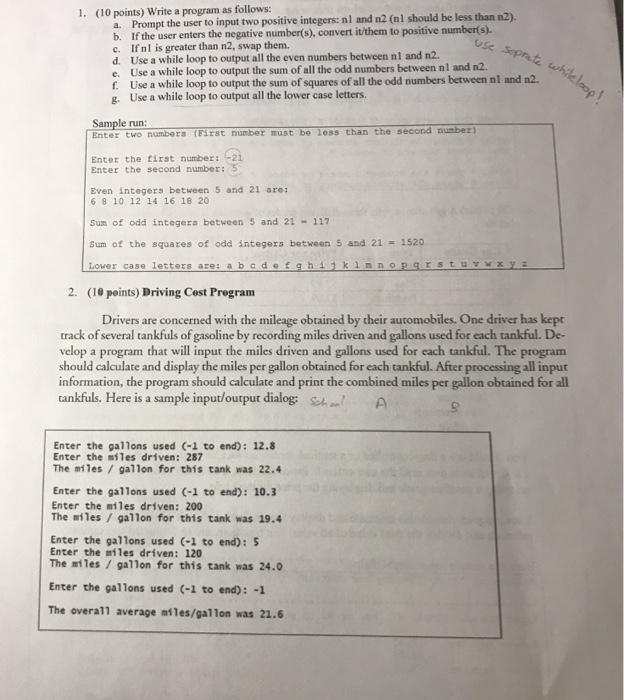  Java program 1. (10 points) Write a program as follows: a.