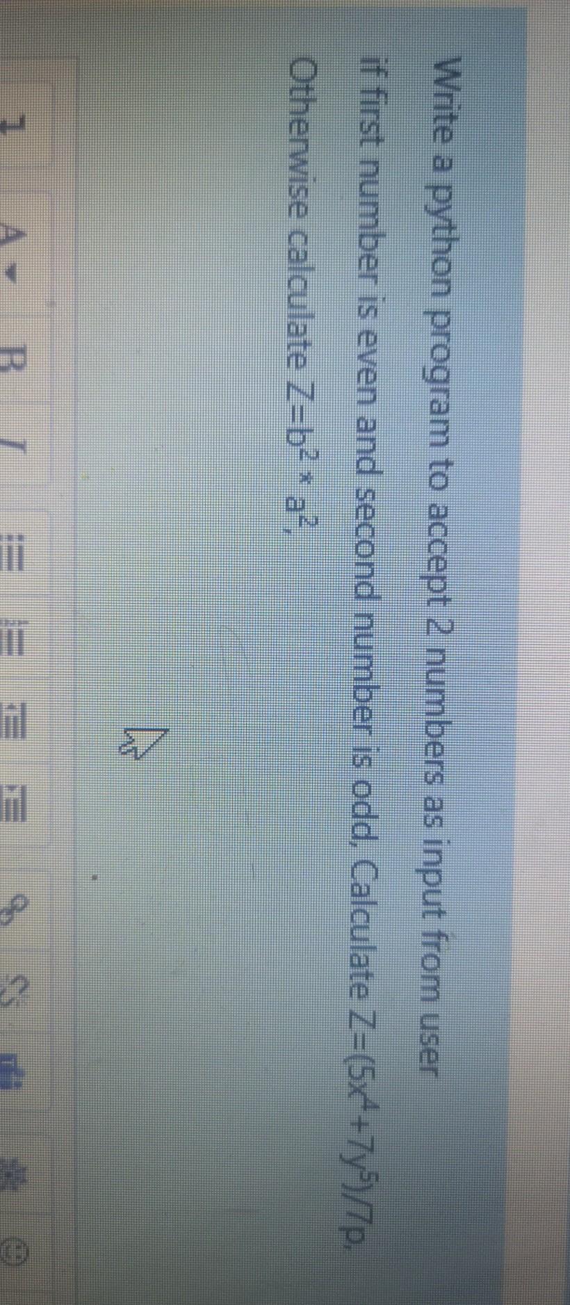  Write a python program to accept 2 numbers as input from