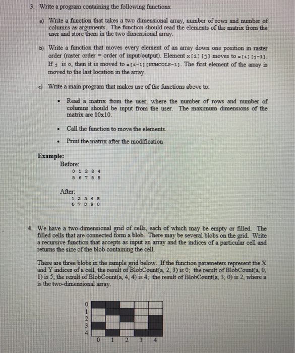a function to read and store integer elements into an nxn matrix,