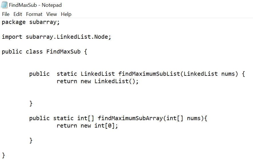 For this Problem, you will implement a brute force solution to the