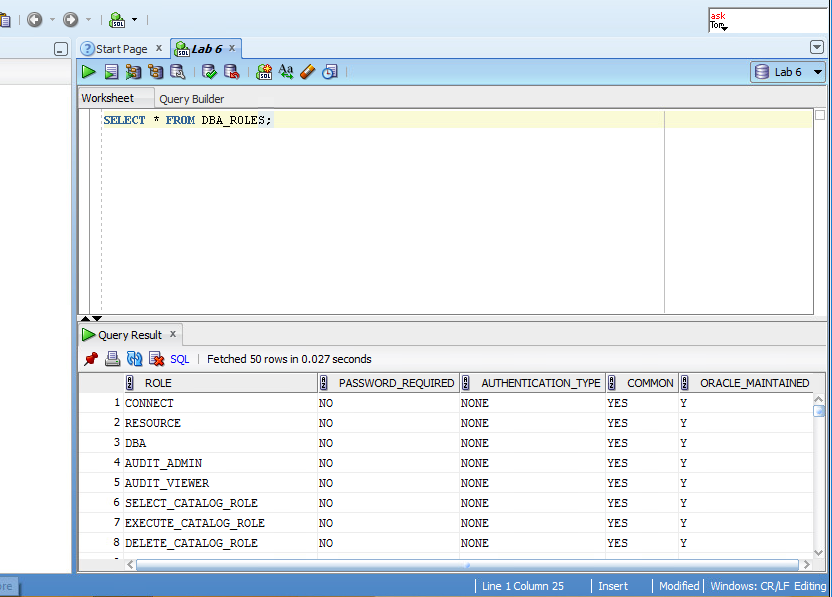 JUST NEED SQL STATEMENTS. SELECT * FROM dictionary; to find all available