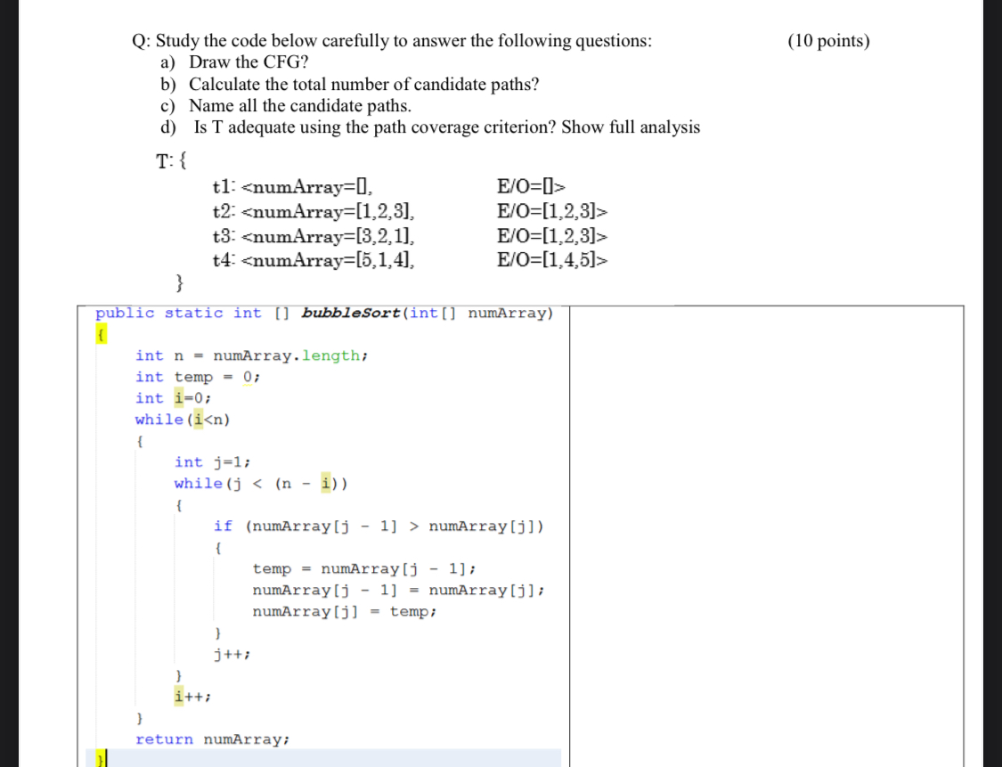  Q: Study the code below carefully to answer the following questions: