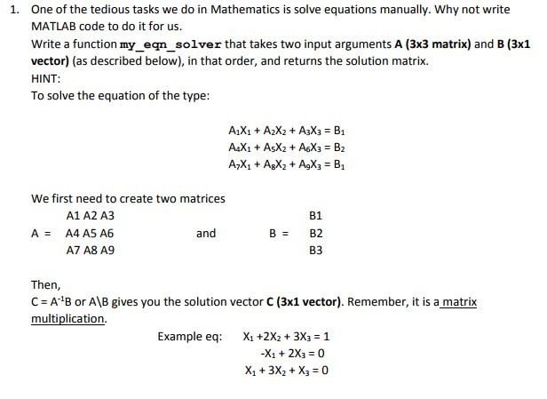  This is for MATLAB code. 1. One of the tedious tasks