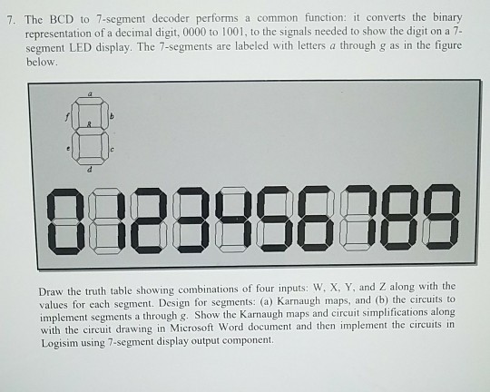 7. The BCD to 7-segment decoder performs a common function: it