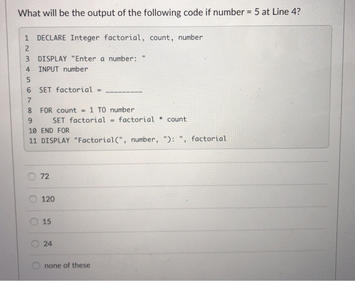 str DECLARE Boolean isRaining false DECLARE Integer count = 0 WHILE NOT