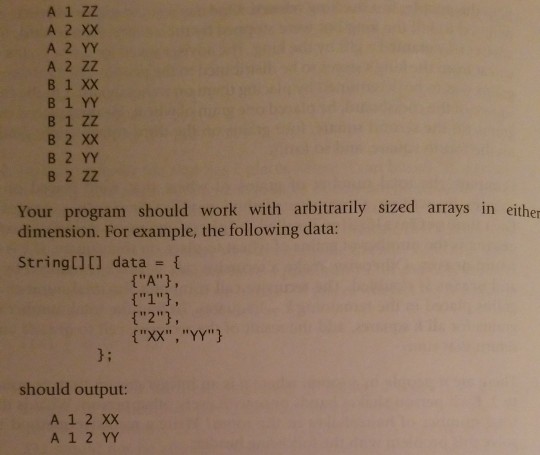 such as the following string[] [] data- { "A" , "B"} ,