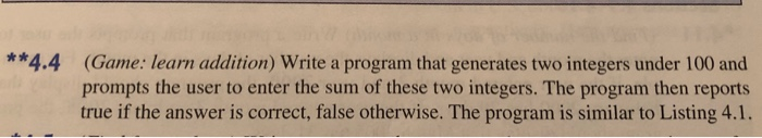 a reference to that question. thank you 4.10 (Game: multiplication quiz) Listing