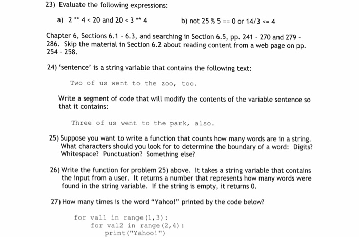 count sum =sum +count count = count -1 ***Please ignore question 20