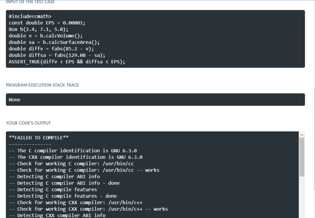 mimir. Here is the question: Project 5.a Write a class called Box