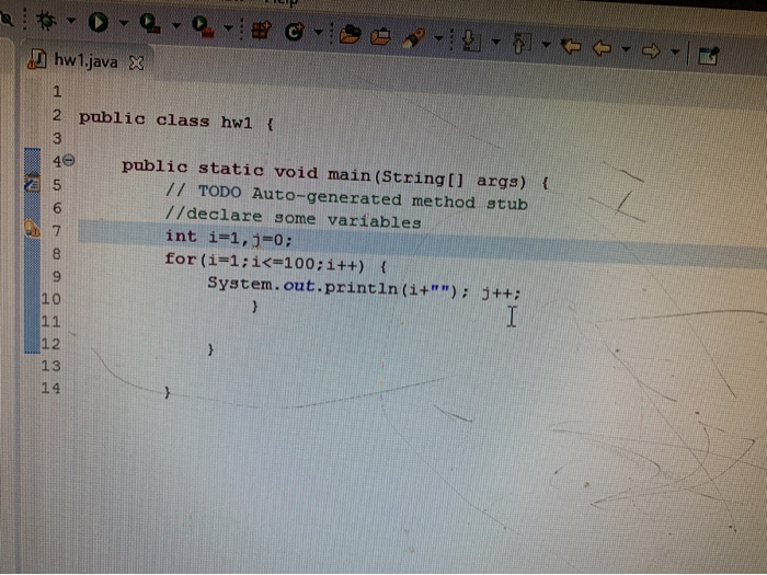 just the beginning Homework - Topic 1 - Print 1 to 100: