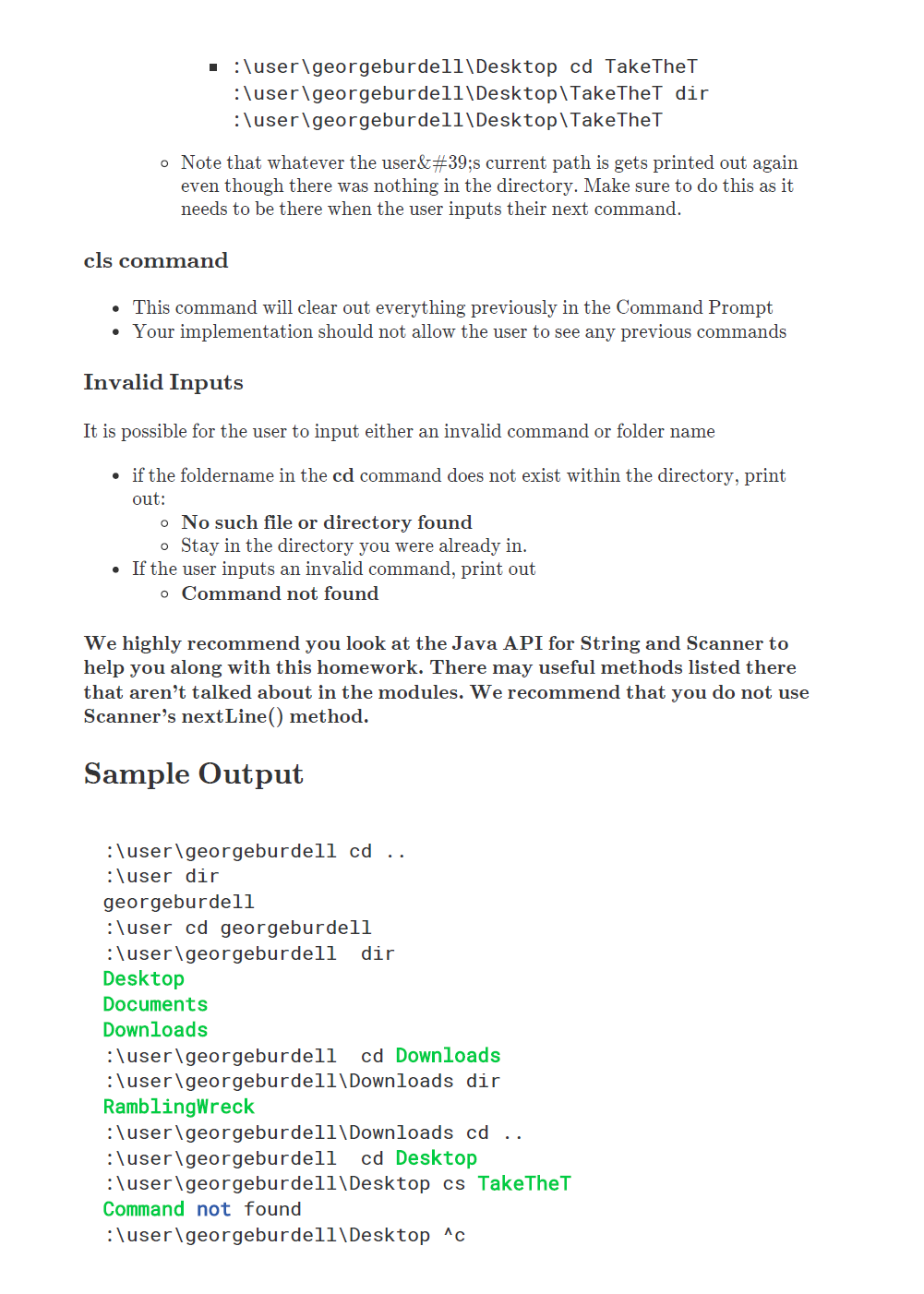 String methods. only use System.out.println/print/printf() Any other classes not specified are NOT