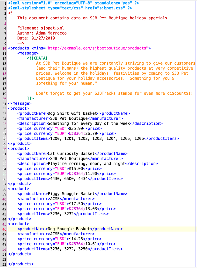 I have a .css file and a .xml file that I need