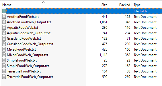 and identify the relationships between the organisms. Predator-Prey File Format The predator