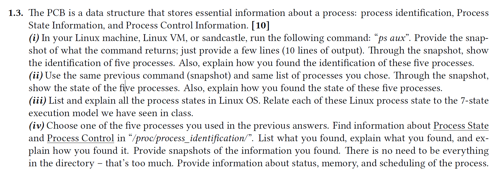 1.3. The PCB is a data structure that stores essential information