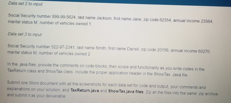 hold a taxpayer's Social Security number last name, first name, zip code,