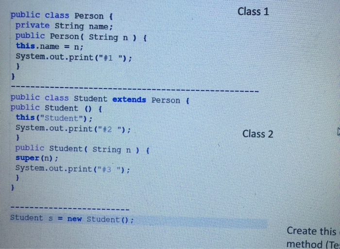  Can someone compile in java?? Class 1 public class Person (