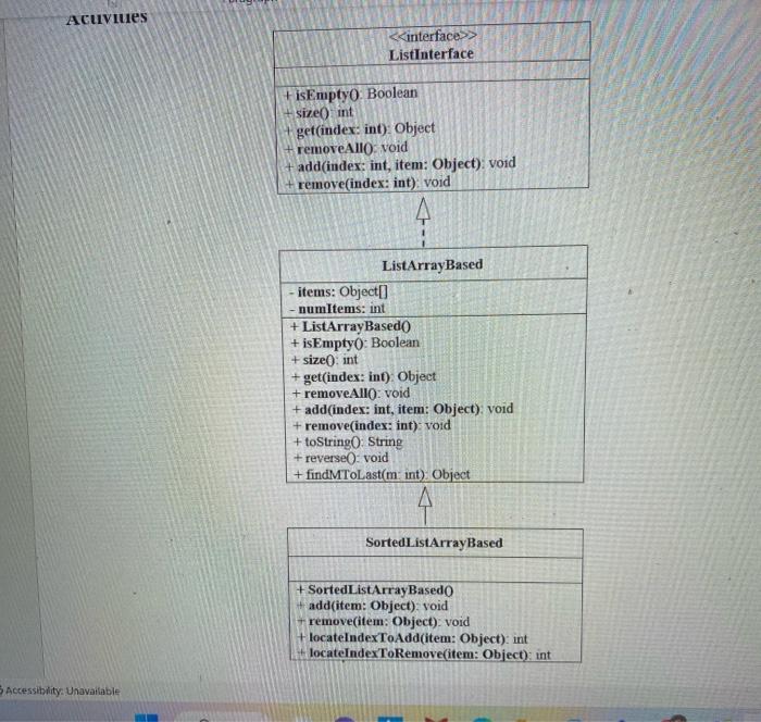 class that implements ListInterface, and implement another SortedListReferenceBased class, which extends "ListReferenceBased"