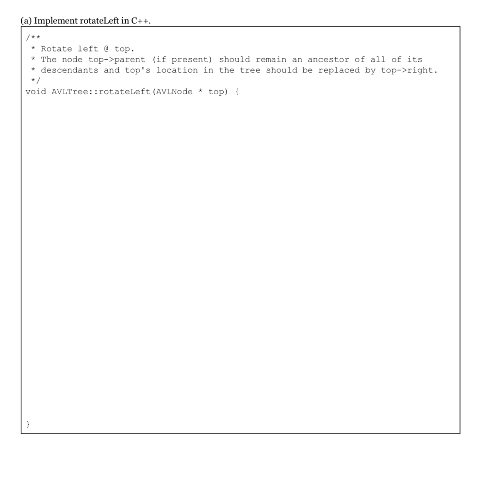 AVL rotation and insertion: Suppose you've been given the following code class