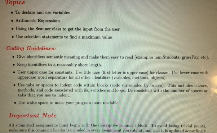  Topics To declare and use variables . Arithmetic Expressions . Using