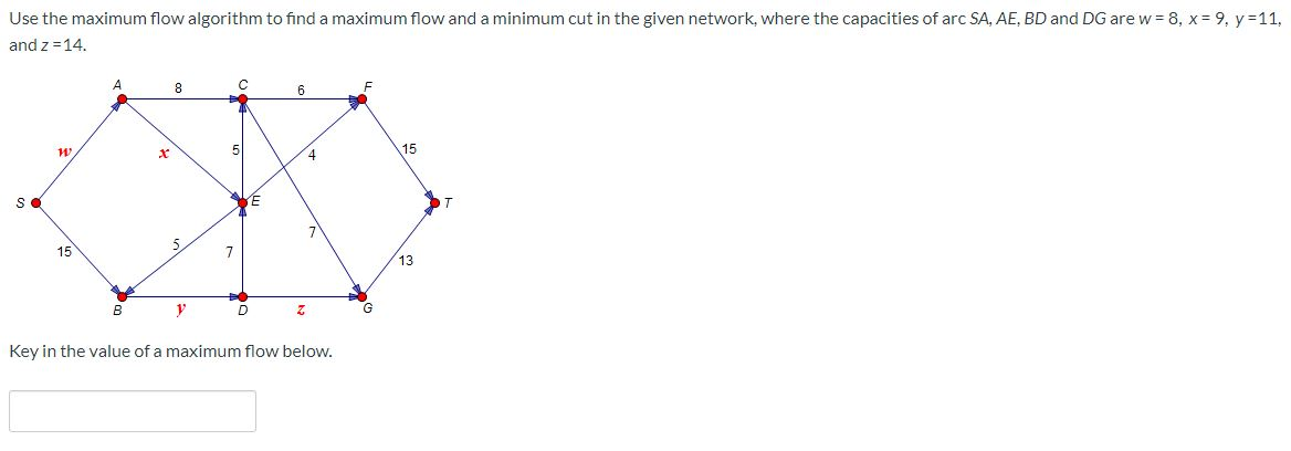 Use the maximum flow algorithm to find a maximum flow and