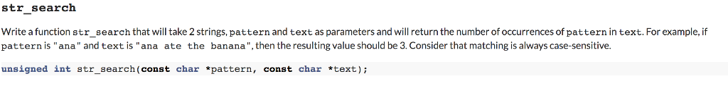 Only using and str search Write a function str search that will