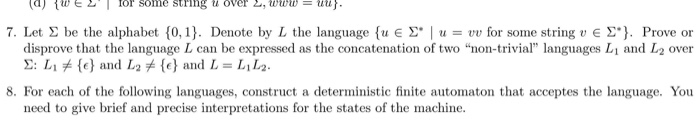  (d) tw E z, l for some string u over 2.,