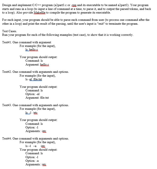 How do I do this C++ in Unix Environment assignment? Here is