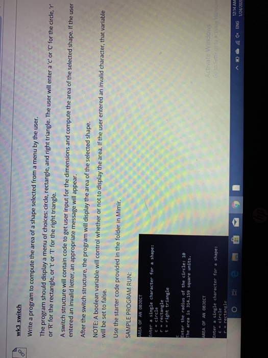  have to pass in mimir wk3 switch Write a program to