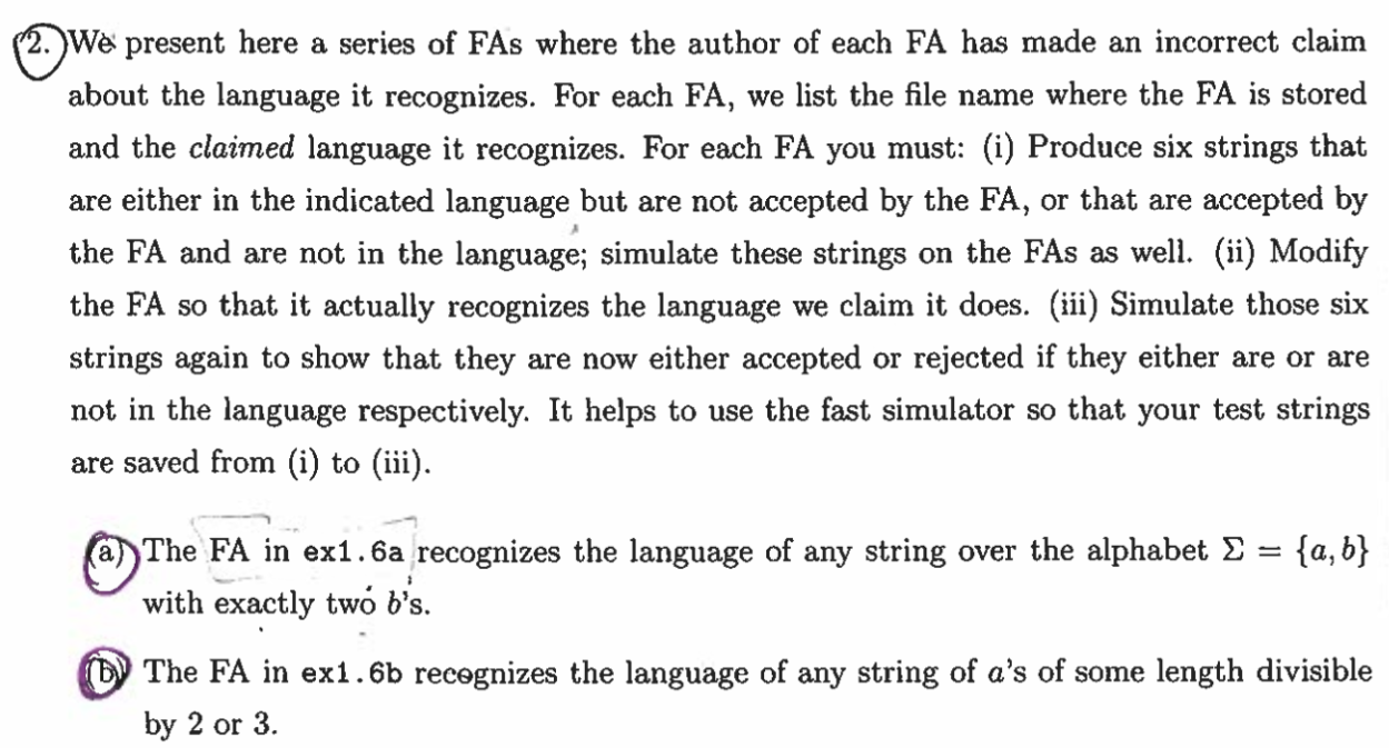 Please answer part B only. (If you do not have JFLAP,