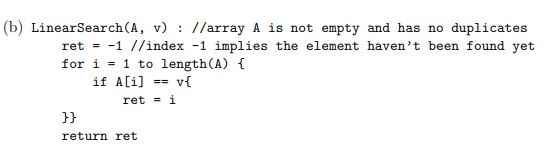 algorithms. You do not need to prove anything about it. (b) Linear
