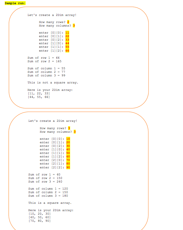 Project 01: 2D Arrays Processing Obiective To design and implement functions to