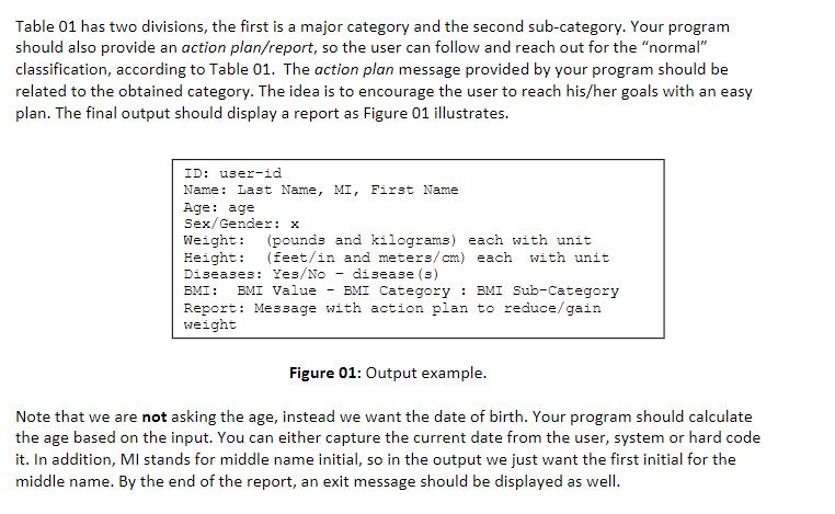 a personal assistant for those willing to lose/gain weight. The system should