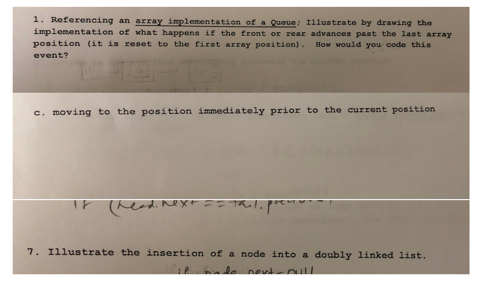 3 Questions on JAVA. This is LinkedList questions 1. Referencing an array