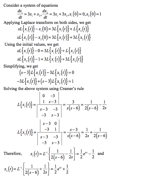 Obtain the ODE solution from the MATLAB method for the Laplace