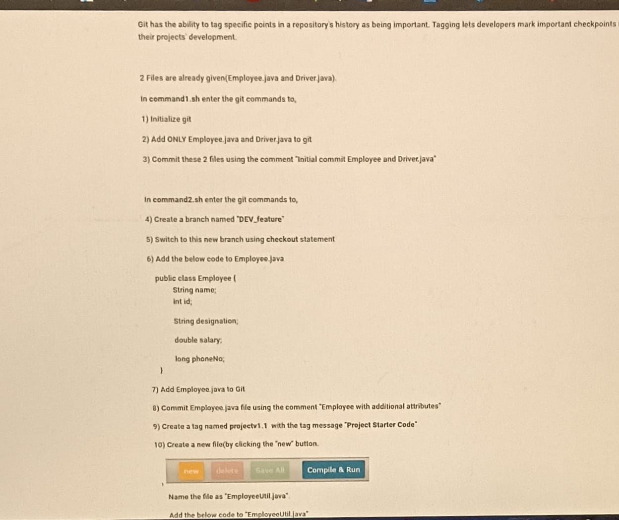 Git has the ability to tag specific points in a repository's