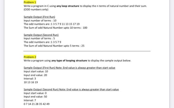 using c language #include Problem 1 Write a program in Cusing any