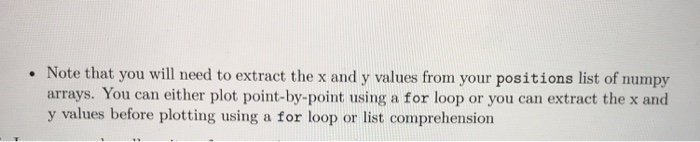 just the first components of each numpy array within the list. like