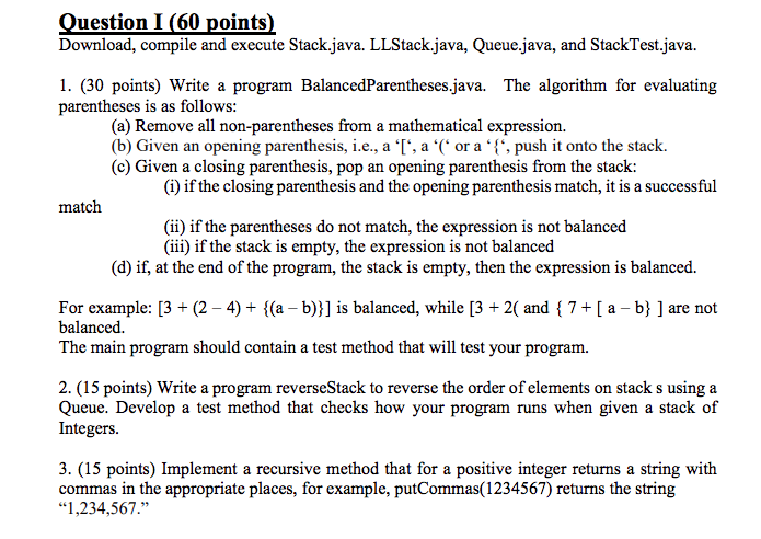  ***** LLStack class ***** public class LLStack { private java.util.LinkedList list