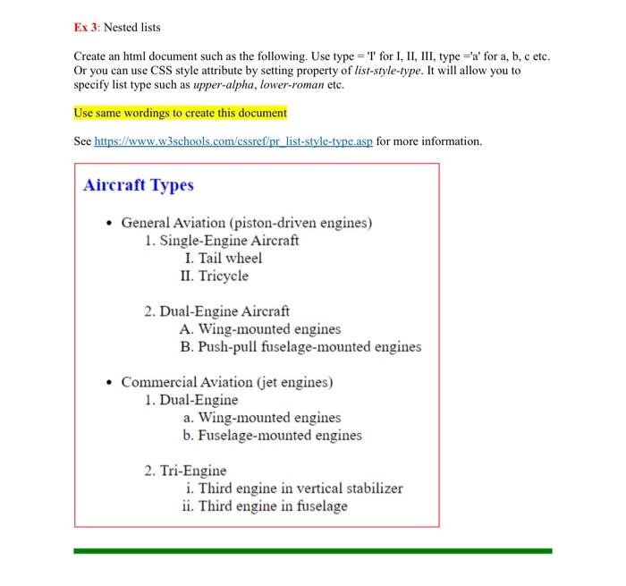 header and footer as in Ex 1, generate the following chart using