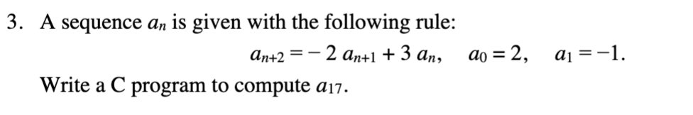 and approximate n. Vary iteration numbers. Note that the general term, an,