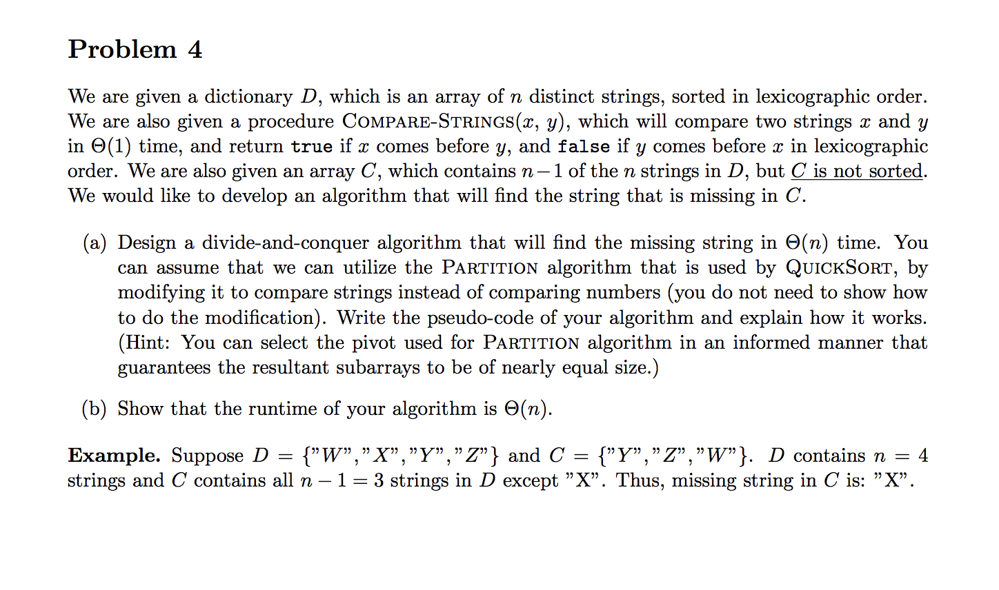 we are mainly working in java pseudo code Problem 4 We are