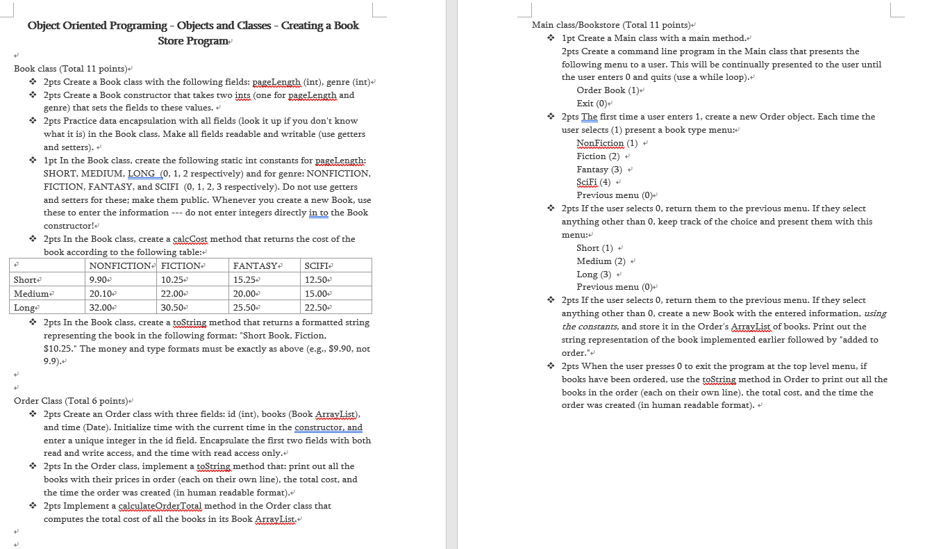 In Eclipse and please do all the three Classes. Object Oriented Programing